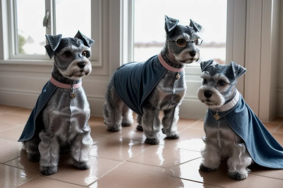 Schnauzer miniatura bañado con champú texturizante para pelo duro en una bañera doméstica