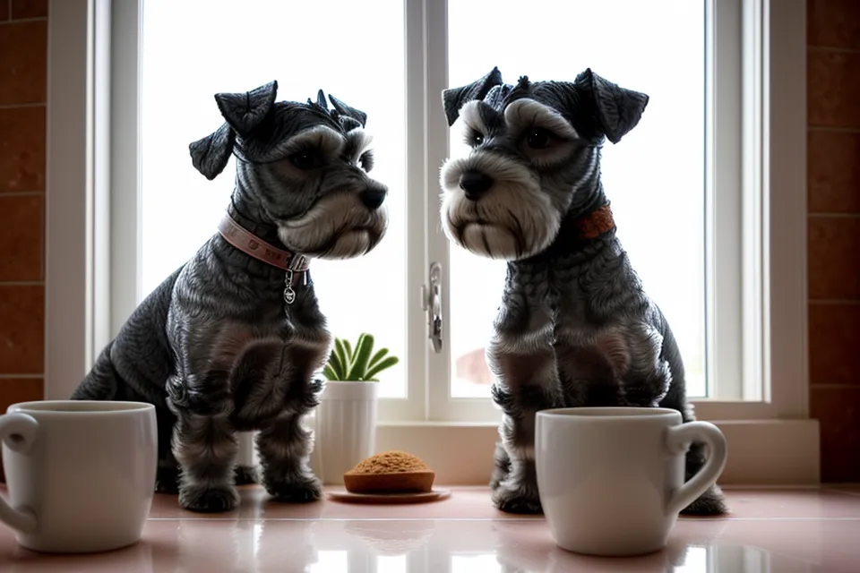 Schnauzer miniatura vistiendo un chaleco de forro polar hecho a mano