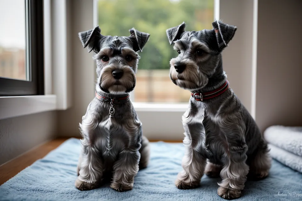 Confección casera de un arnés antitirones para schnauzer miniatura en Sevilla