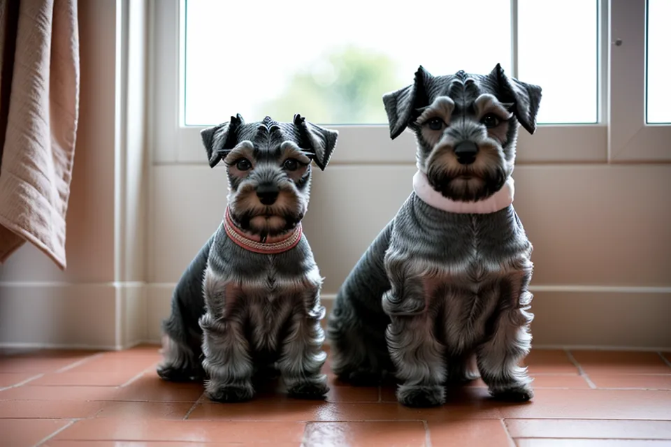 Trucos para limpiar la barba manchada de un schnauzer miniatura, higiene canina paso a paso